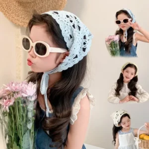 Bandeau pour enfant fille en tricot, style artistique, couleurs vives et tendance