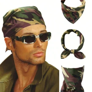 Bandana en coton Hip Hop avec motif camouflage