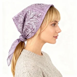 Écharpe à fleurs en fibre de polyester de 68cm