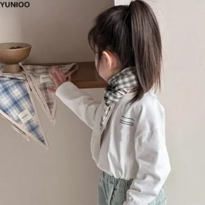 Foulard à carreaux noir et blanc en soie