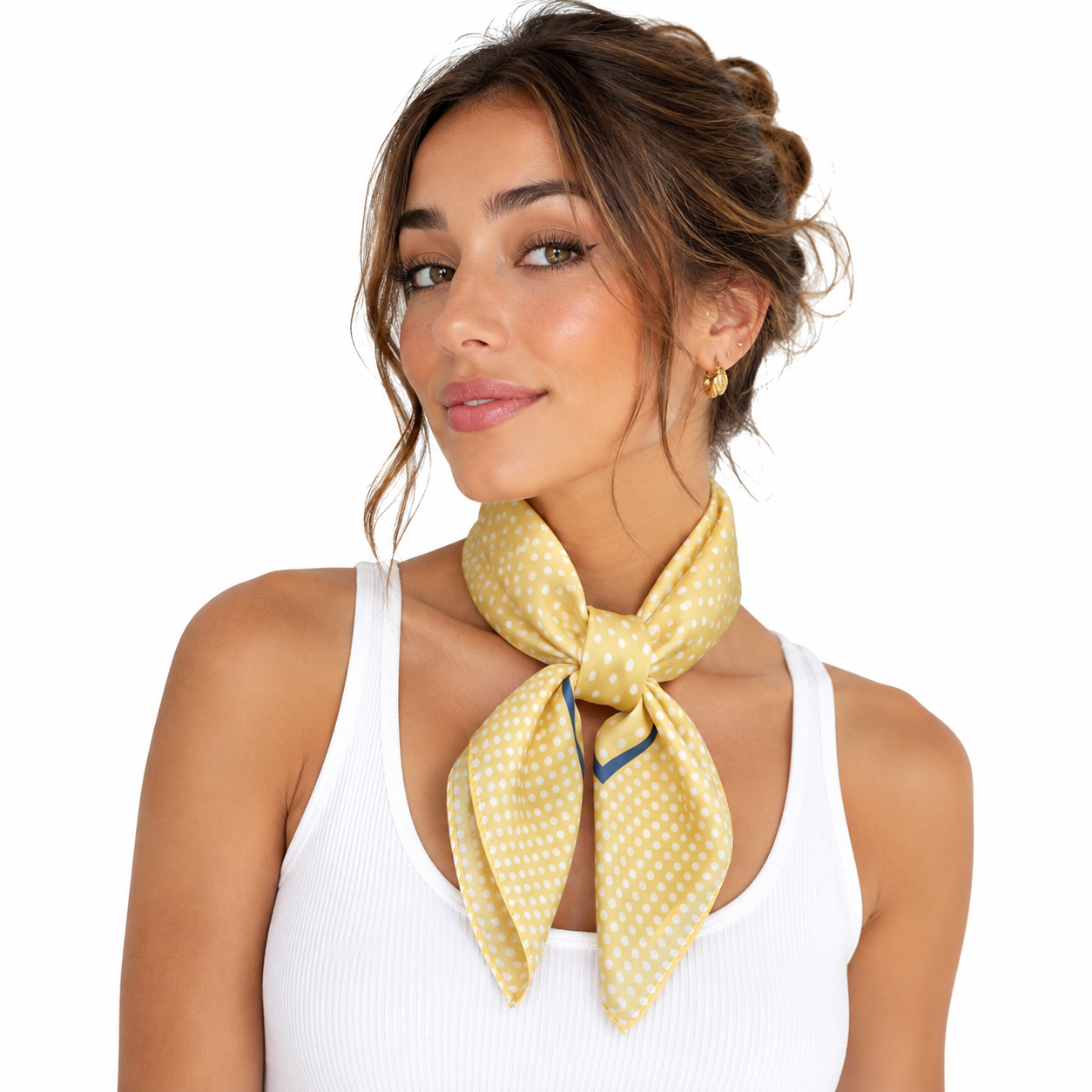 Foulard À Pois Jaune