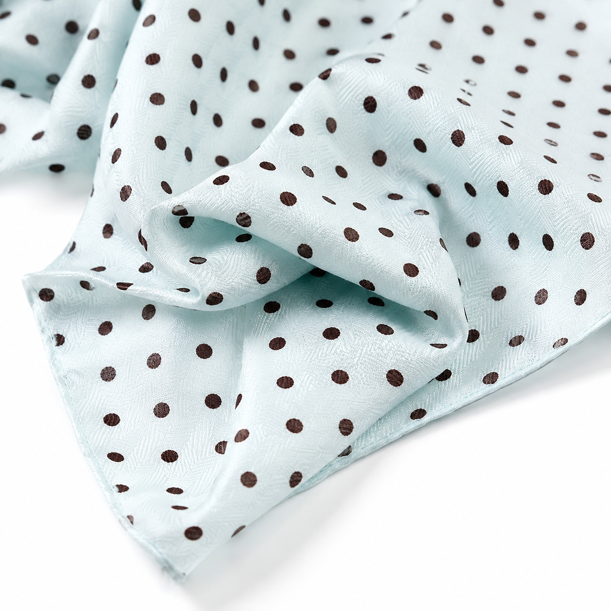 Foulard à pois menthe drapé