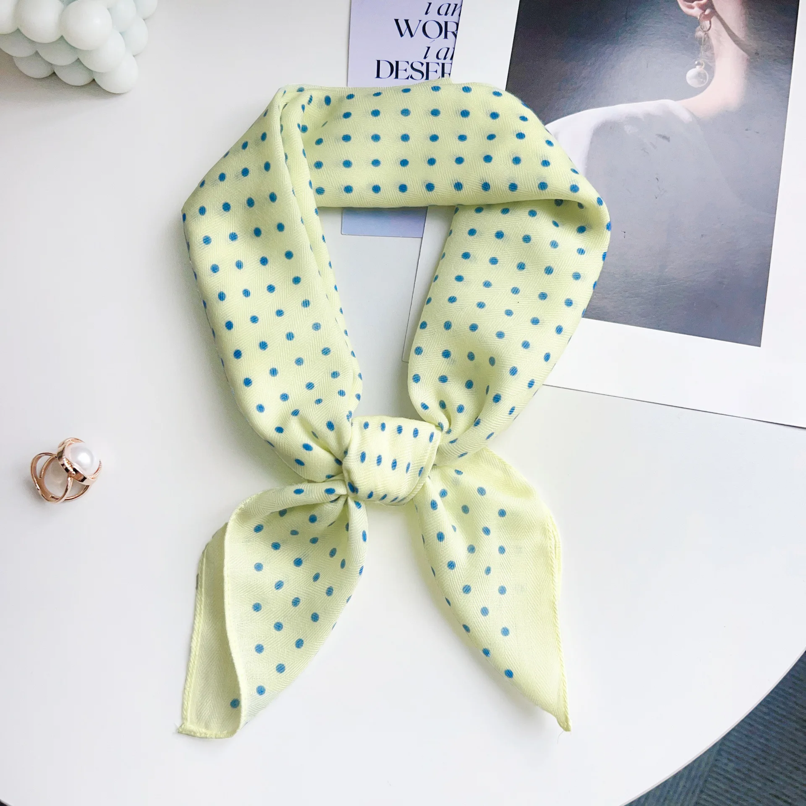 foulard À pois anis