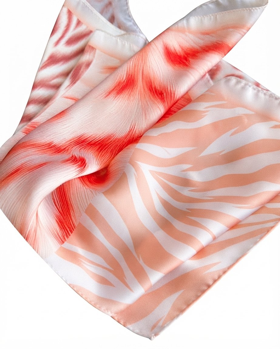 Foulard Léopard Corail – Image 4