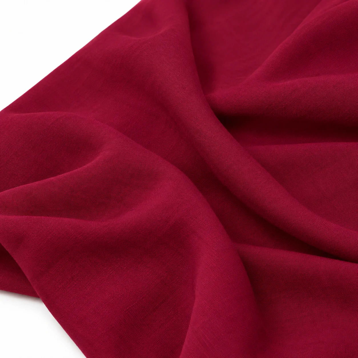 Détail des plis du Foulard Uni Bordeaux