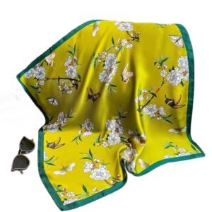 Foulard Fleuri Jaune