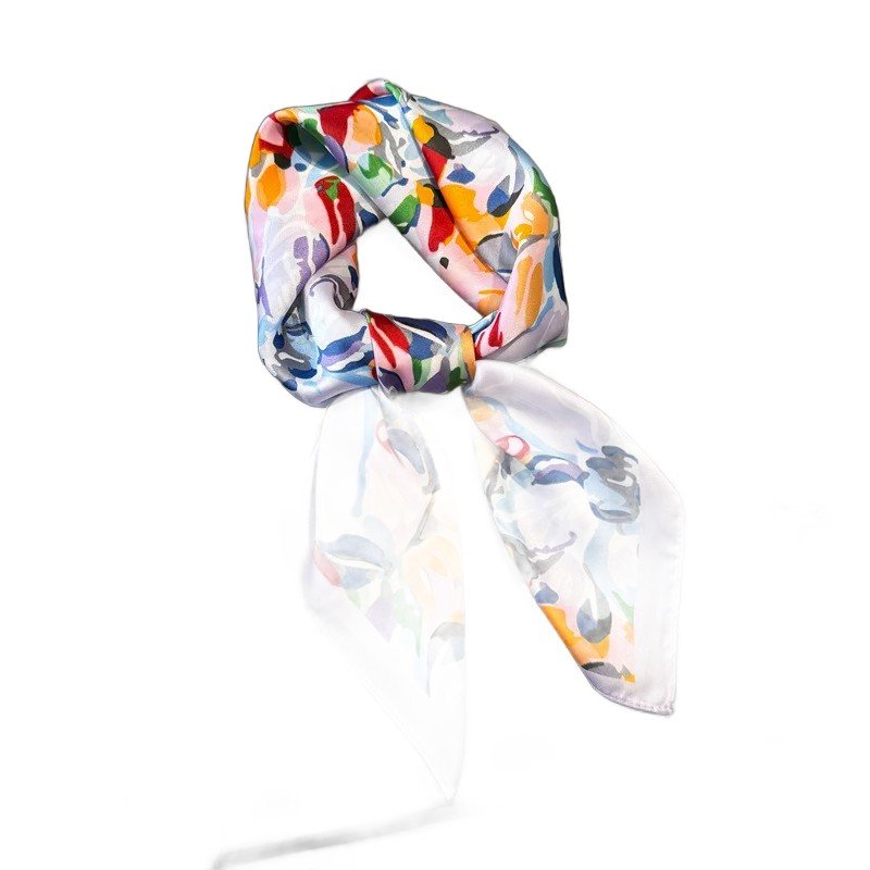 Foulard Fleuri Cobalt