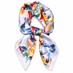 Foulard Fleuri Cobalt