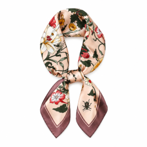 Foulard Fleuri Écru