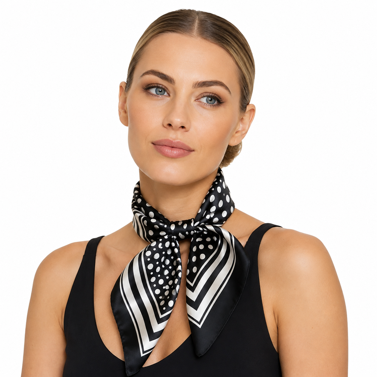 Foulard à Pois Noir – Image 2