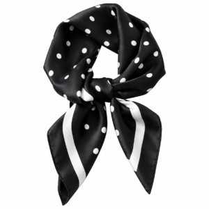 Grand Foulard à Pois Noir