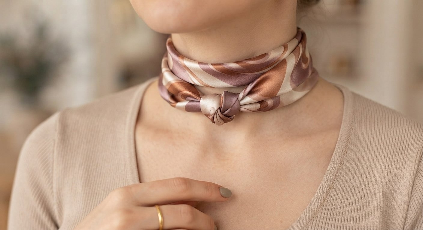 Comment nouer un foulard - façon collier au cou